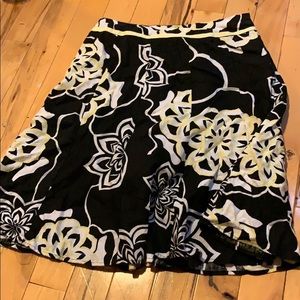 Black, yellow, and white skirt